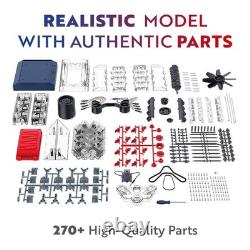 Mini V8 Engine Model Kit That Runs, STEM Build Kit for Ages 12+