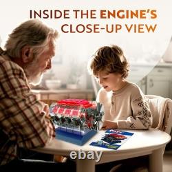 Mini V8 Engine Model Kit That Runs, STEM Build Kit for Ages 12+