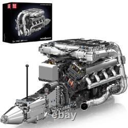 Mini V8 Twin Turbo Engine Model Kit That Works 2899+ PCS Build Your Own Vis