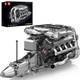 Mini V8 Twin Turbo Engine Model Kit That Works 2899+ Pcs Build Your Own Vis