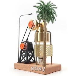 Mini Vintage Live Steam Engine Model With Brass Boiler Generator Motor Gift Toy