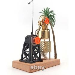 Mini Vintage Live Steam Engine Model With Brass Boiler Generator Motor Gift Toy