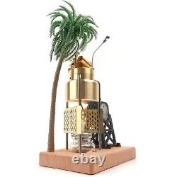 Mini Vintage Live Steam Engine Model With Brass Boiler Generator Motor Gift Toy