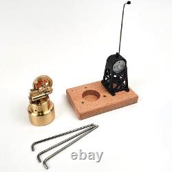Mini Vintage Live Steam Engine Model With Brass Boiler Generator Motor Gift Toy