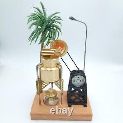 Mini Vintage Live Steam Engine Model With Brass Boiler Generator Motor Gift Toy