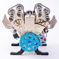 Mini v8 Engine Model kit That Runs Mechanical Metal Assembly DIY Car Engine M