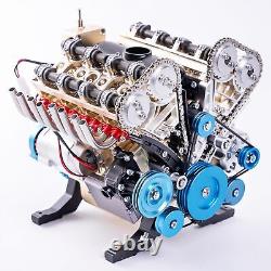 Mini v8 Engine Model kit That Runs Mechanical Metal Assembly DIY Car Engine M