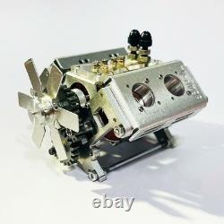 Miniature all-metal strong magnetic piston four-cylinder engine model, DC motor