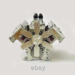 Miniature all-metal strong magnetic piston four-cylinder engine model, DC motor
