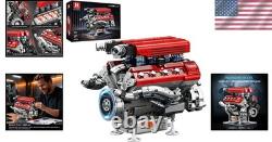 Motorized V8 Engine Model Kit 1101 Pieces, Perfect Stem Learning Toy