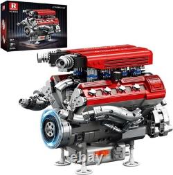 Motorized V8 Engine Model Kit 1101 Pieces, Perfect Stem Learning Toy