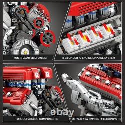 Motorized V8 Engine Model Kit 1101 Pieces, Perfect Stem Learning Toy