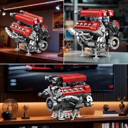 Motorized V8 Engine Model Kit 1101 Pieces, Perfect Stem Learning Toy