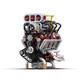 Motorized V8 Engine Model Kit Building Kit Working Mechanic Stem Gift 2347 Pcs