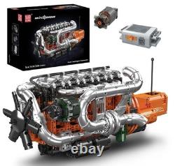 Mould King 10200 Truck Engine Motor Model That Run Building Block Adult Kid Toy