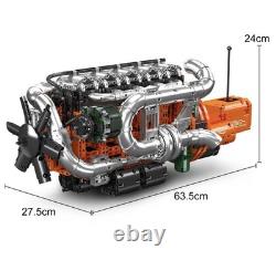 Mould King 10200 Truck Engine Motor Model That Run Building Block Adult Kid Toy