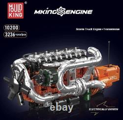 Mould King 10200 Truck Engine Motor Model That Run Building Block Adult Kid Toy