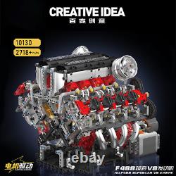 Mould King 2718PCS V8 Engine Model kit 10130 MOC Motorized Car Building Blocks