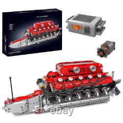 Mould King V8-V12 Engine Model Kits MOC Building Blocks Set with Battery Motor DIY