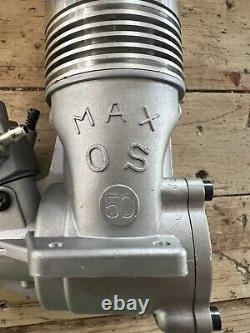 NOS Vintage OS MAX 50 RS Engine RC Airplane Motor Head Japan Model Balsa Carb