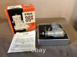 New Vintage Fox 36X Model Airplane Engine. 36 Glow Motor CL Box & Manual