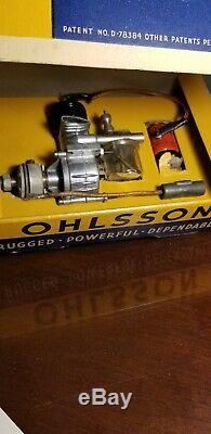 Nib Ohlsson 23 Motor Vintage Ignition Model Airplane Engine O&r. 23 Complete