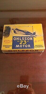 Nib Ohlsson 23 Motor Vintage Ignition Model Airplane Engine O&r. 23 Complete