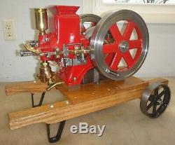 OLDS MODEL ENGINE ON CART Old Hit and Miss Gas Engine Motor Scale Model