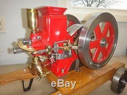 OLDS MODEL ENGINE ON CART Old Hit and Miss Gas Engine Motor Scale Model
