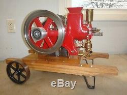 OLDS MODEL ENGINE ON CART Old Hit and Miss Gas Engine Motor Scale Model