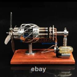 One 16 Cylinder Hot Air Stirling Engine Engine Model Aircraft Propeller #WD2