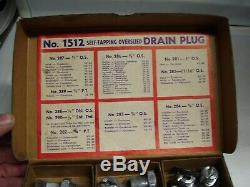 Original nos 1937-63 automobile drain plugs self tap Crankcase transmission oil