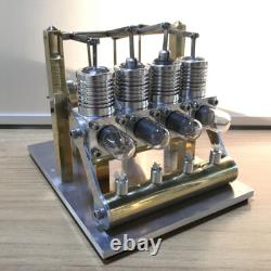 Powerful Hot Air Stirling Engine Generator Model Toy Mini V4 Engine Power Motor