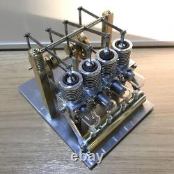 Powerful Hot Air Stirling Engine Generator Model Toy Mini V4 Engine Power Motor