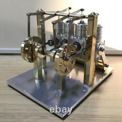Powerful Hot Air Stirling Engine Generator Model Toy Mini V4 Engine Power Motor
