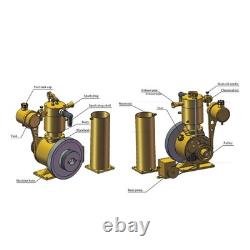 Premium Stirling Engine Model Water-Cooled Miniature Gasoline Motor Gear Pump