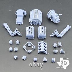 Quad Stromberg Ardun Flathead V8 model engine resin 3D printed 124-18 scale