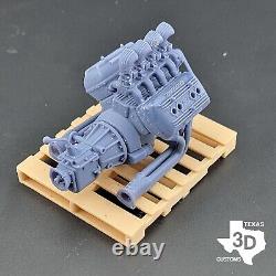 Quad Stromberg Ardun Flathead V8 model engine resin 3D printed 124-18 scale