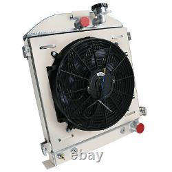 Radiator Shroud Fan 4 Row For Ford MODEL HI BOY HOT ROD CHEVY MOTOR ENGINE 1932