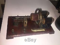 Rare 1886 Model Electric Motor Velvet Coils Stationary Live Steam Engine Scien