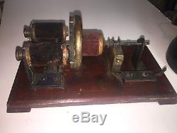 Rare 1886 Model Electric Motor Velvet Coils Stationary Live Steam Engine Scien