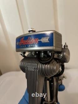 Rare Indian Silver Arrow model outboard motor engine by Ted Maciag & Profi M. E