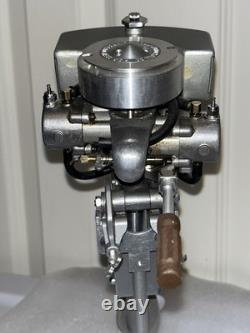 Rare Indian Silver Arrow model outboard motor engine by Ted Maciag & Profi M. E
