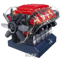 Realistic Visible V8 Engine Model Kit Mini Engine for Kids
