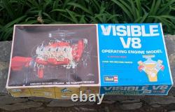 Revell 1/4 Scale Visible V8 Engine VINTAGE Original Box PARTIAL Build