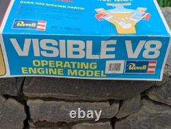 Revell 1/4 Scale Visible V8 Engine VINTAGE Original Box PARTIAL Build