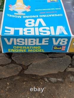Revell 1/4 Scale Visible V8 Engine VINTAGE Original Box PARTIAL Build