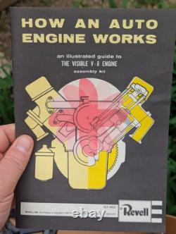 Revell 1/4 Scale Visible V8 Engine VINTAGE Original Box PARTIAL Build