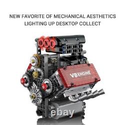 Simulation 478pcs V8 Engine Motorized Building Blocks Mechanical Model