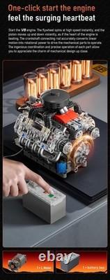 Sosuy V8 Engine Building-Blocks Sets, Working Motor Model, 487+PCS Mechanic Disp